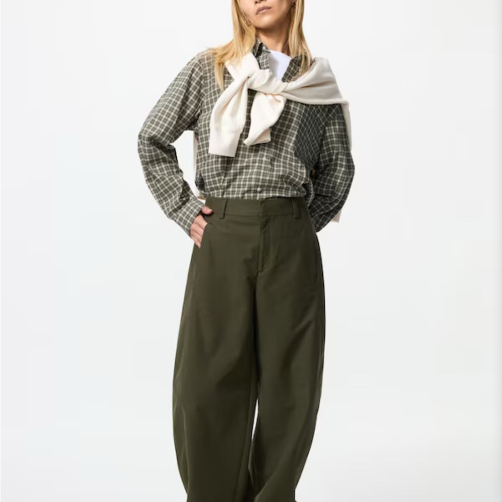 Uniqlo Women’s Dark Green Olive Jersey Barrel Pants